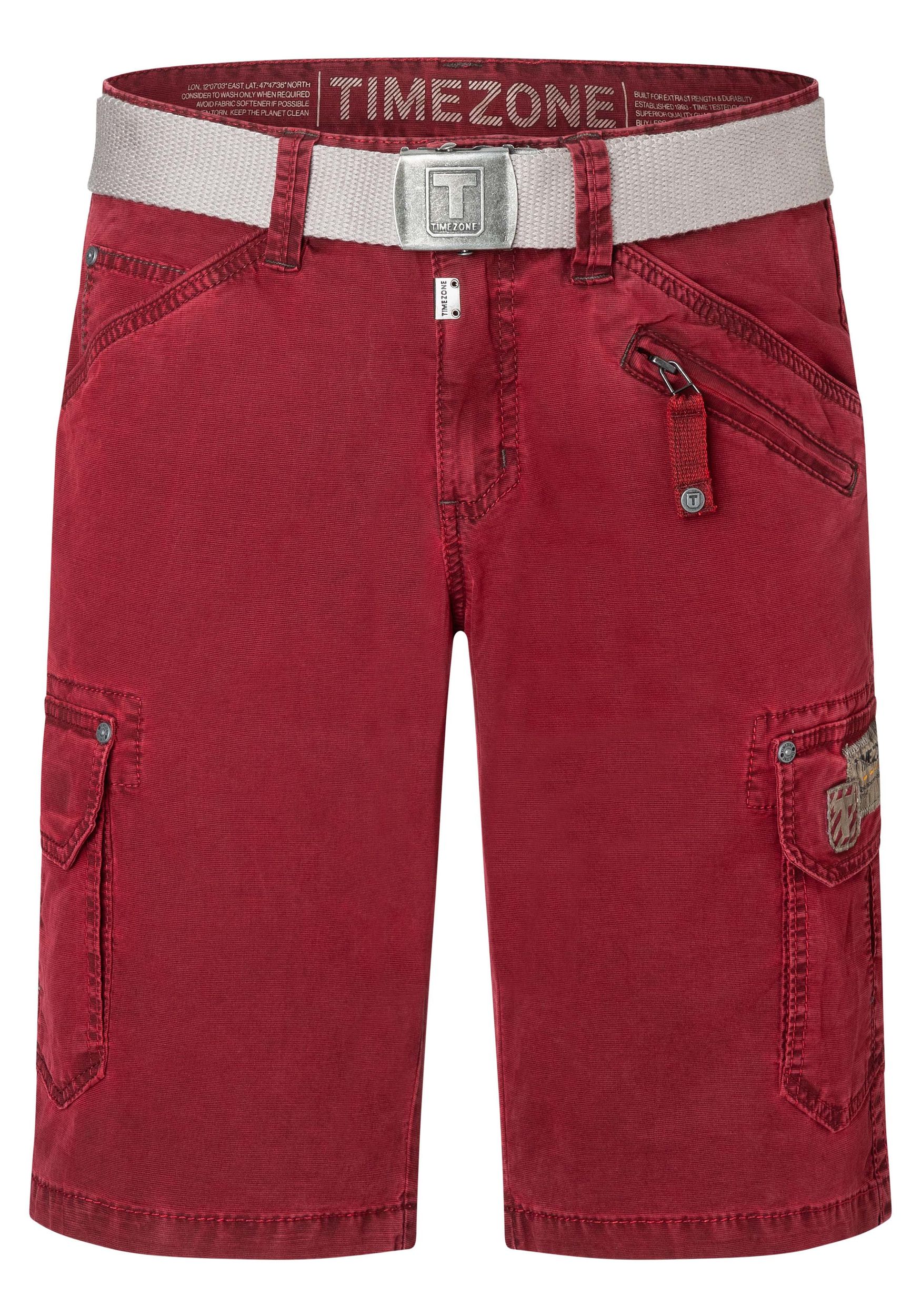 TIMEZONE-Gmb_SS25_5192_24-10051-06-1202.jpg Cargo Jeans Shorts mit Gürtel und Festem Stoff