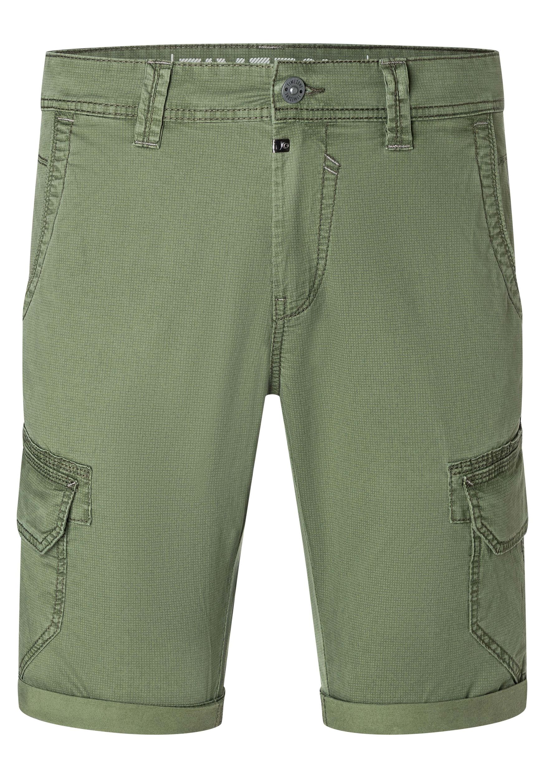 TIMEZONE-Gmb_SS25_4727_24-10032-10-1215.jpg Einfarbige Chino Cargo-Shorts mit Taschen