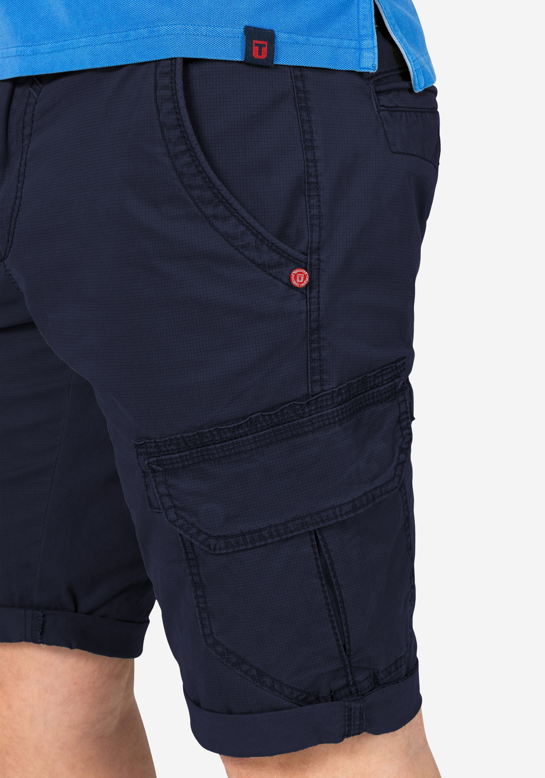 Einfarbige Chino Cargo-Shorts mit Taschen Einfarbige Chino Cargo-Shorts mit Taschen