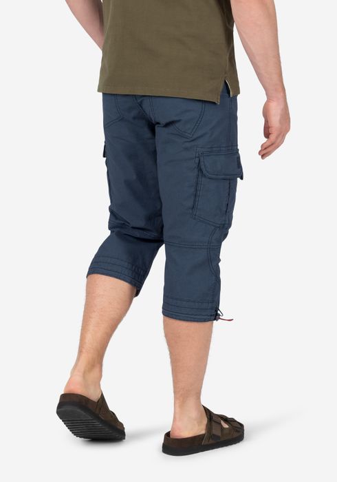 Timezone Timezone Cargo-Shorts mit Gürtel und Mehrfachtaschen – Blau, Bild 3