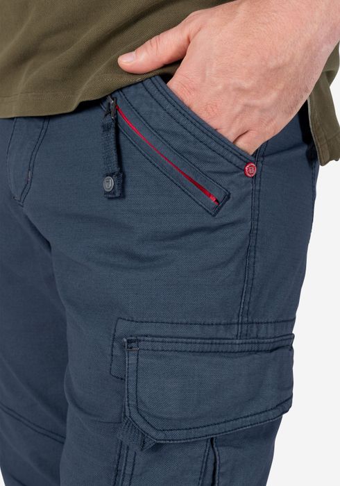 Timezone Timezone Cargo-Shorts mit Gürtel und Mehrfachtaschen – Blau, Bild 4