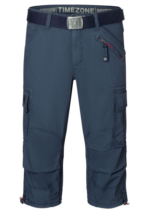 Timezone Timezone Cargo-Shorts mit Gürtel und Mehrfachtaschen – Blau, Bild 7