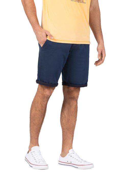 Timezone Shorts mit Umschlag in Dunkelblau, Farbe: Blau