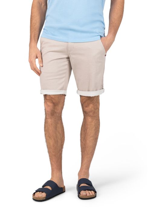 Timezone Shorts mit Umschlag in Dunkelblau, Farbe: Beige
