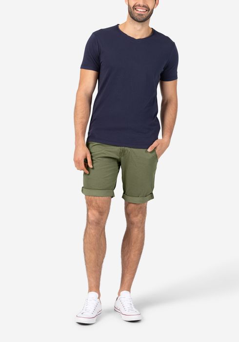 Timezone Timezone Chinoshorts mit Gürtelschlaufen und aufrollbarem Saum – Olive, Bild 5