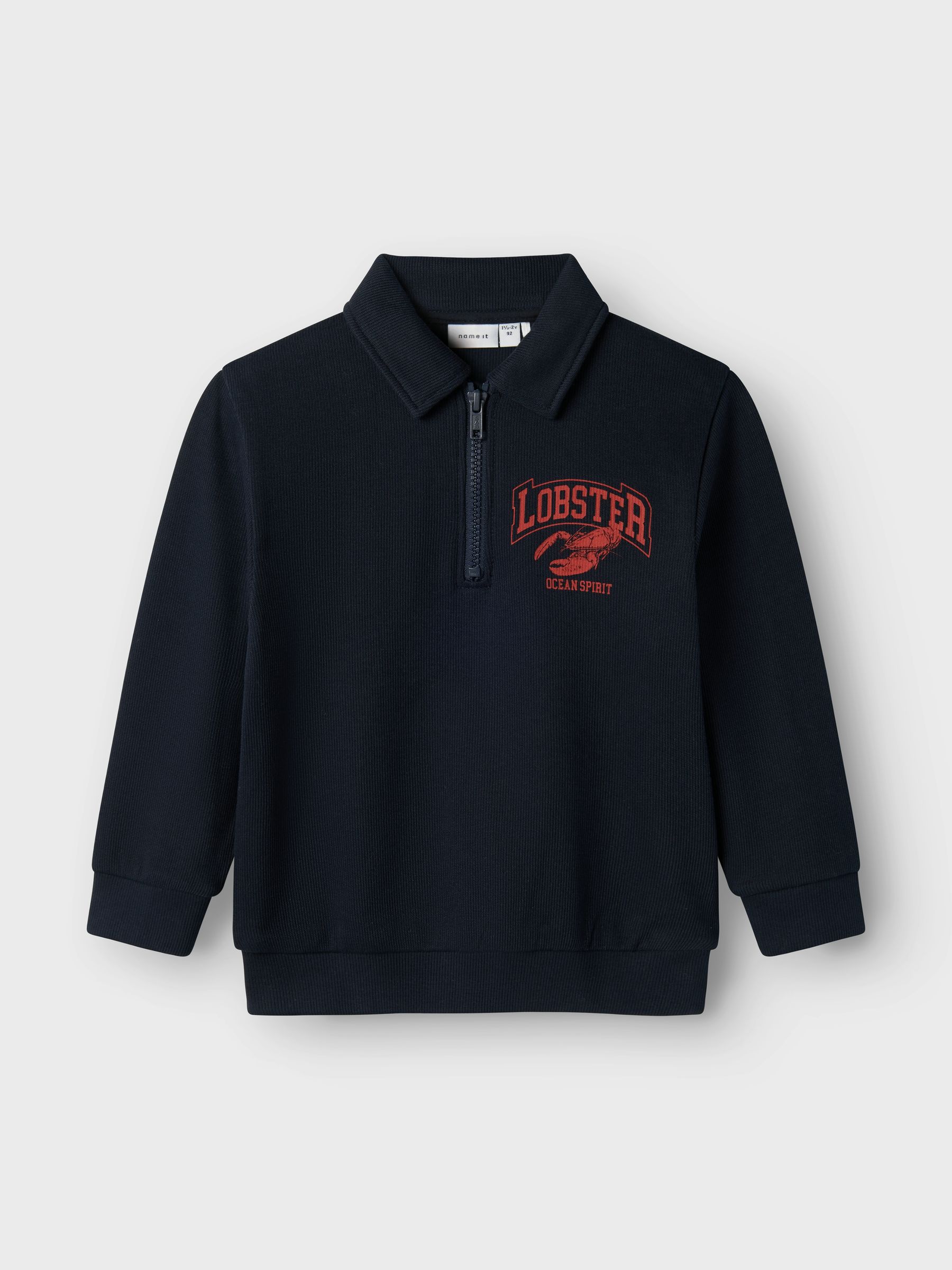 NAME-IT_Springsummer_4716371_13241268_2.jpg Jungen Troyer -Sweatshirt mit Reißverschluss und Lobster-Print