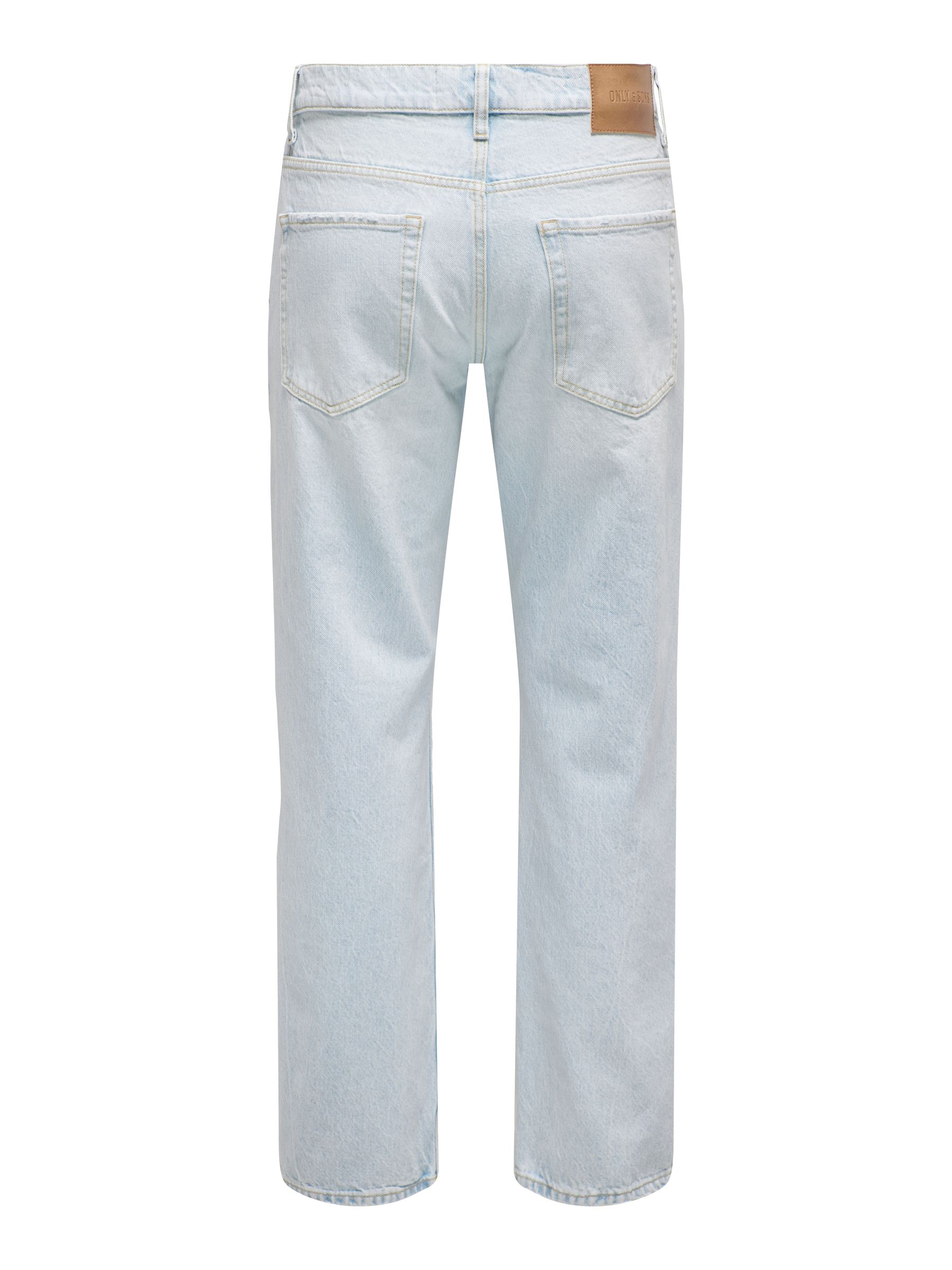 ONLY&SONS_FallWinter2024_4477727_22029393_2.jpg Helle Denim Jeans mit geradem Bein und Five-Pocket-Design
