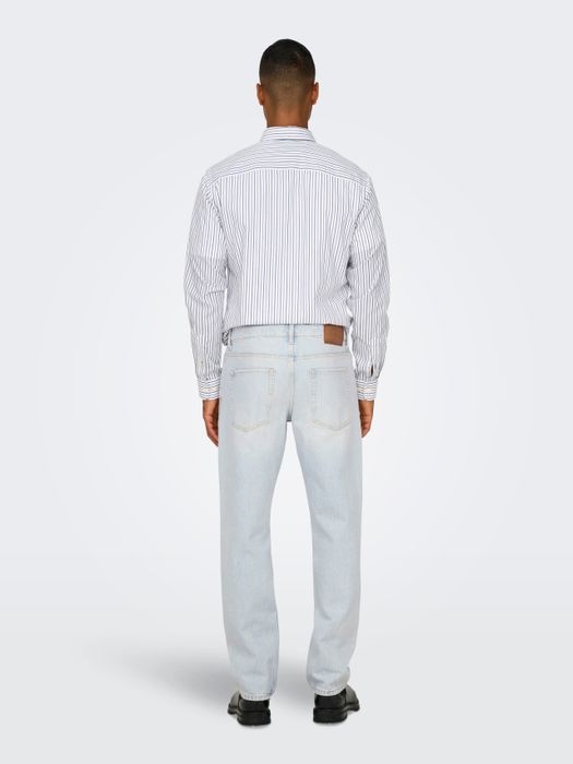 Only & Sons ONLY & SONS Helle Denim Jeans mit geradem Bein und – Blau, Bild 5