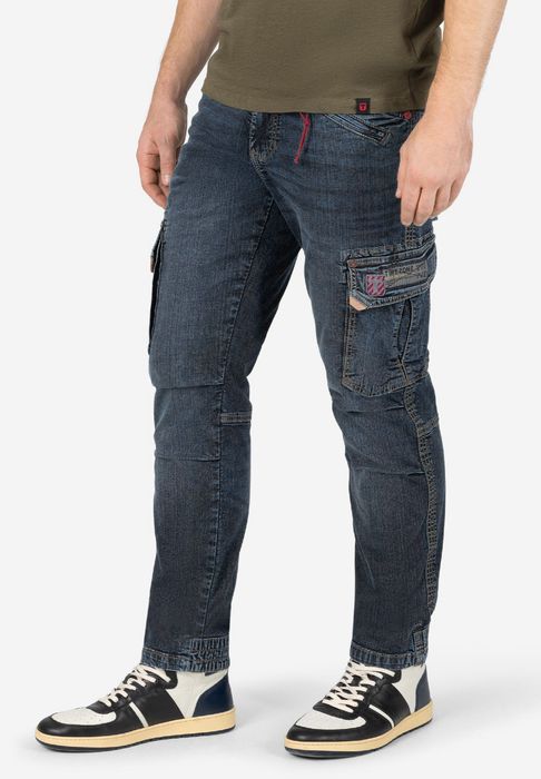 Timezone Cargo-Jeans mit sportlicher Passform, Farbe: Navy