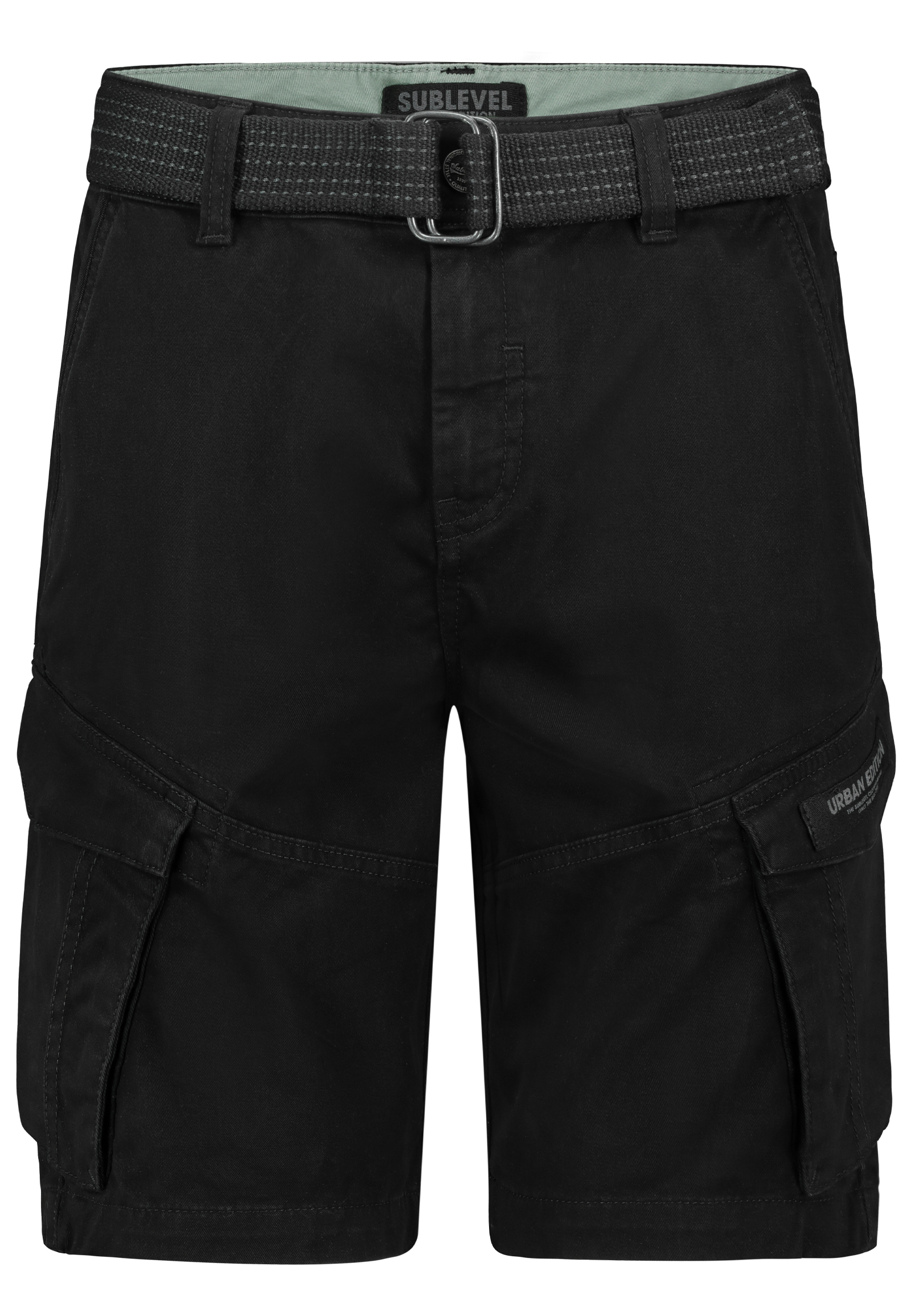 Cargo-Shorts mit Gürtel und Seitentaschen Cargo-Shorts mit Gürtel und Seitentaschen