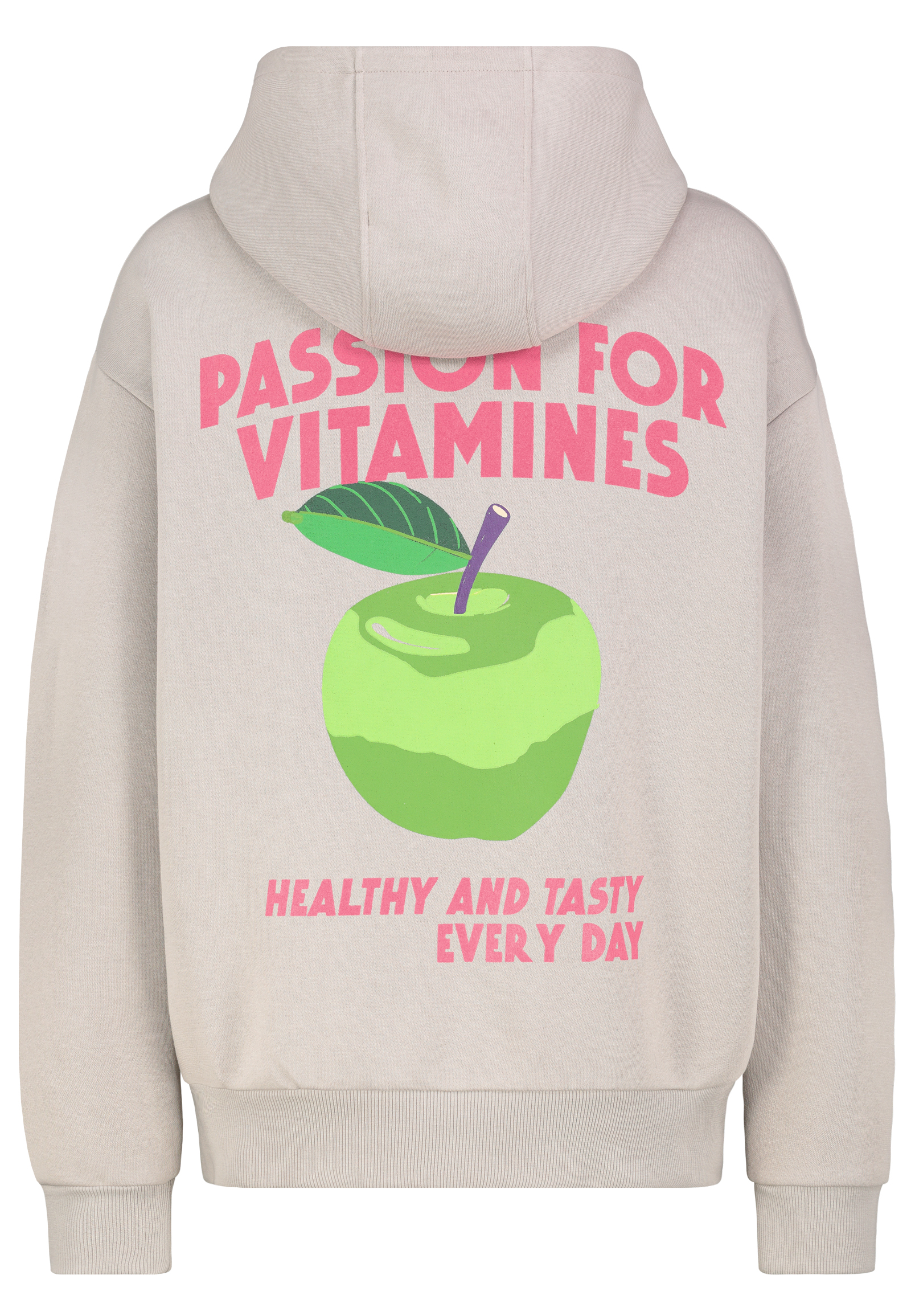 Sublevel Hoodie mit Zitronen-Print und Schriftzug Lemonade – Weiß, Bild 2