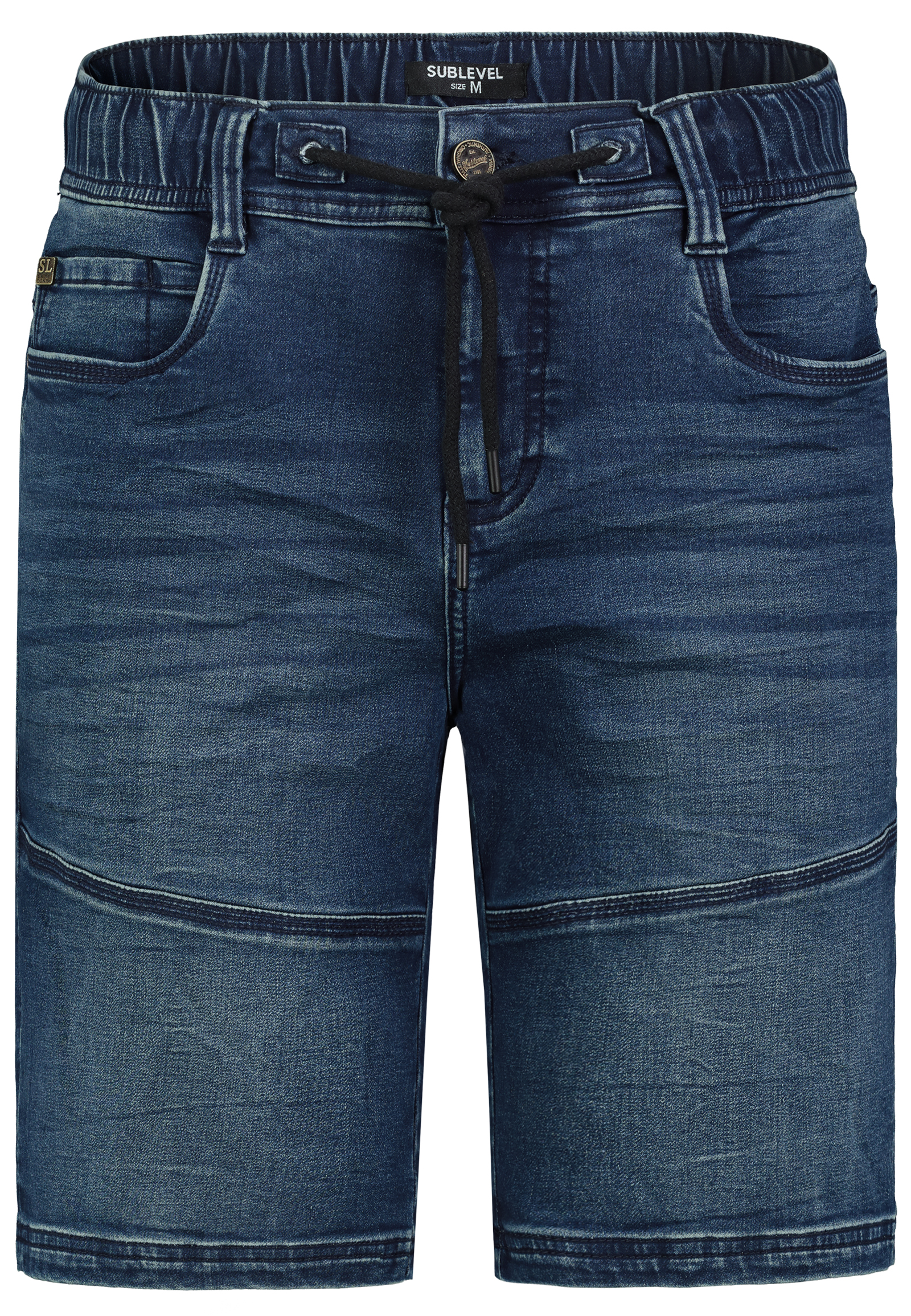 H13245BD62510KD84NO_19400_V.jpg Denim Bermuda Jeansshorts mit Elastischem Bund und Kordelzug
