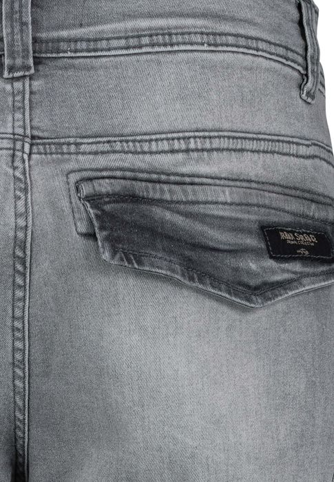 Urban Surface Urban Surface Cargo Jeans Shorts Bermuda Seitentaschen Denim – Grau, Bild 4