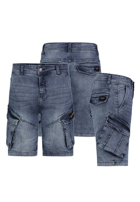 Urban Surface Urban Surface Cargo Jeans Shorts Bermuda Seitentaschen Denim – Blau, Bild 4