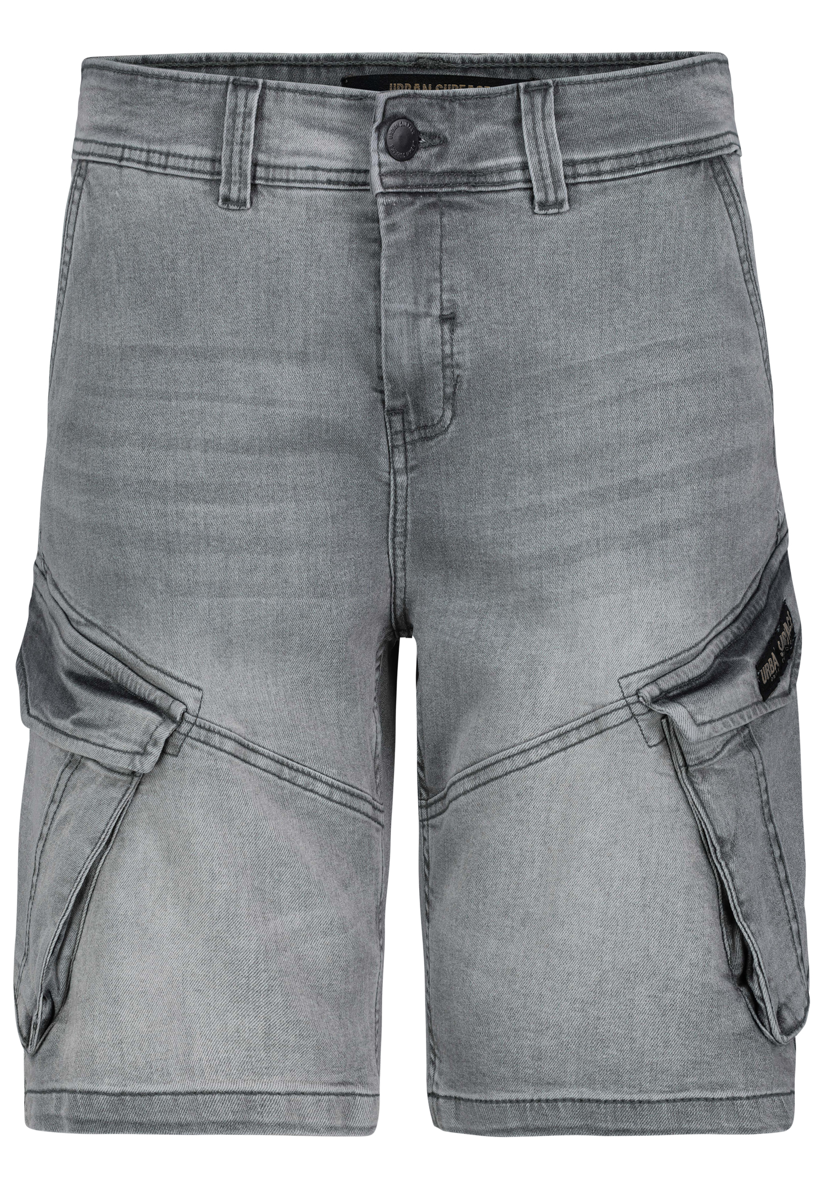 Urban Surface Urban Surface Cargo Jeans Shorts Bermuda Seitentaschen Denim – Grau, Bild 1