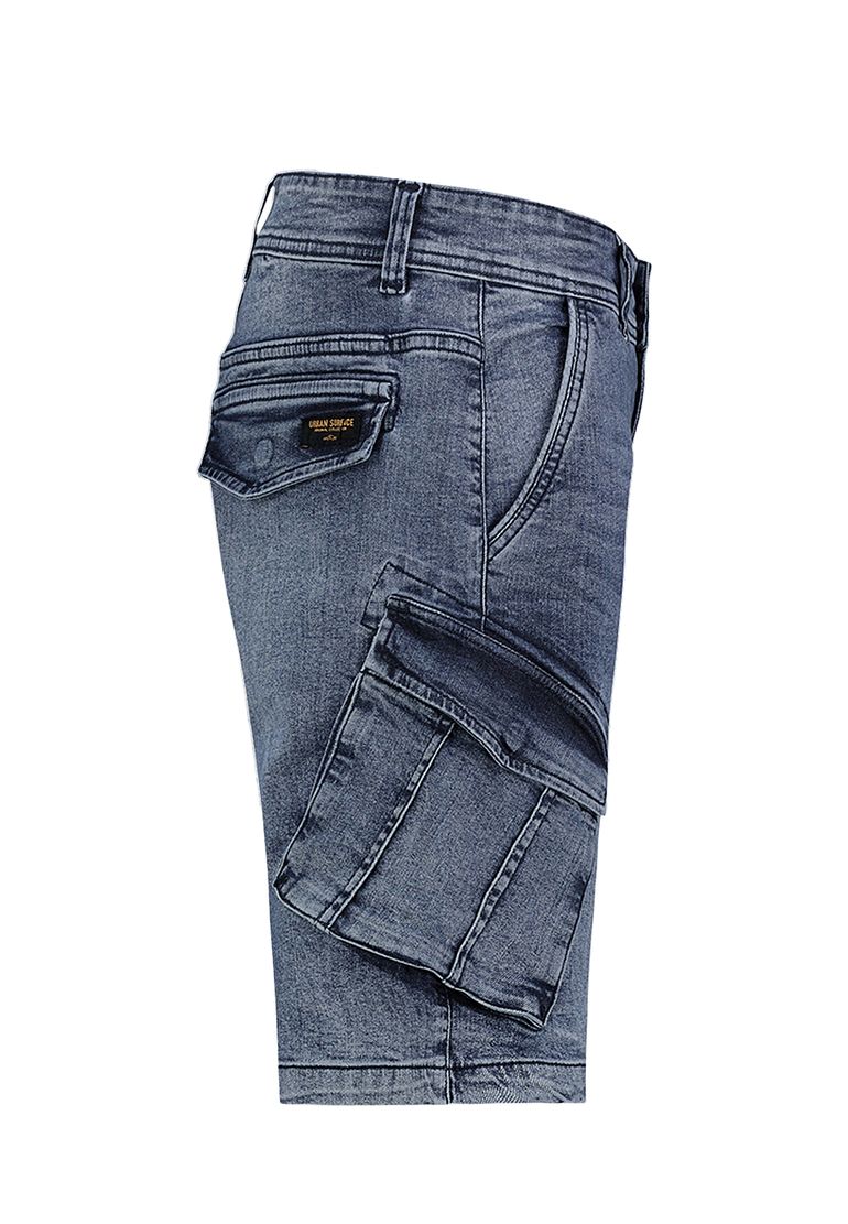 Urban Surface Urban Surface Cargo Jeans Shorts Bermuda Seitentaschen Denim – Blau, Bild 2