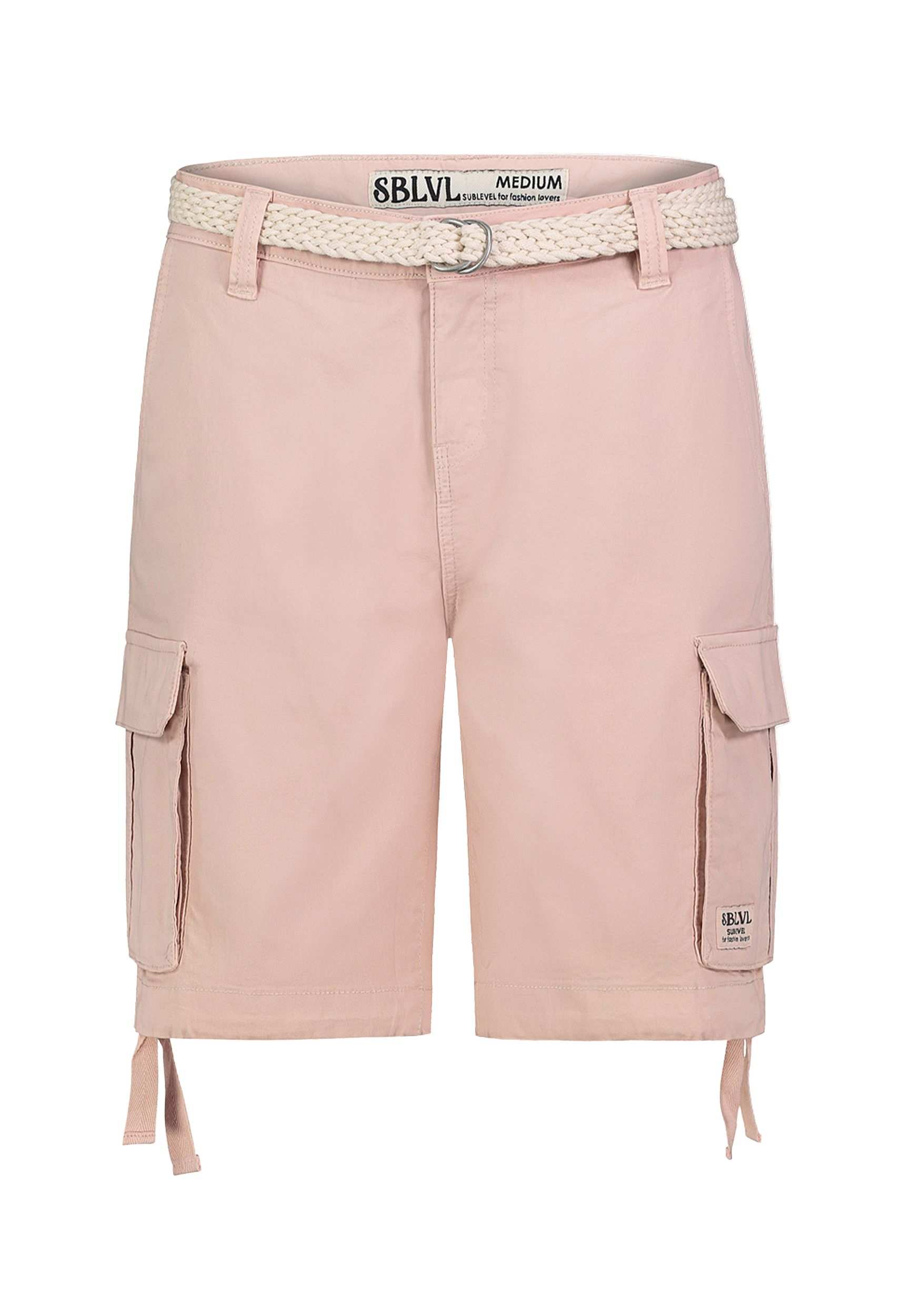 Cargo-Bermuda Shorts mit Flechtgürtel Cargo-Bermuda Shorts mit Flechtgürtel