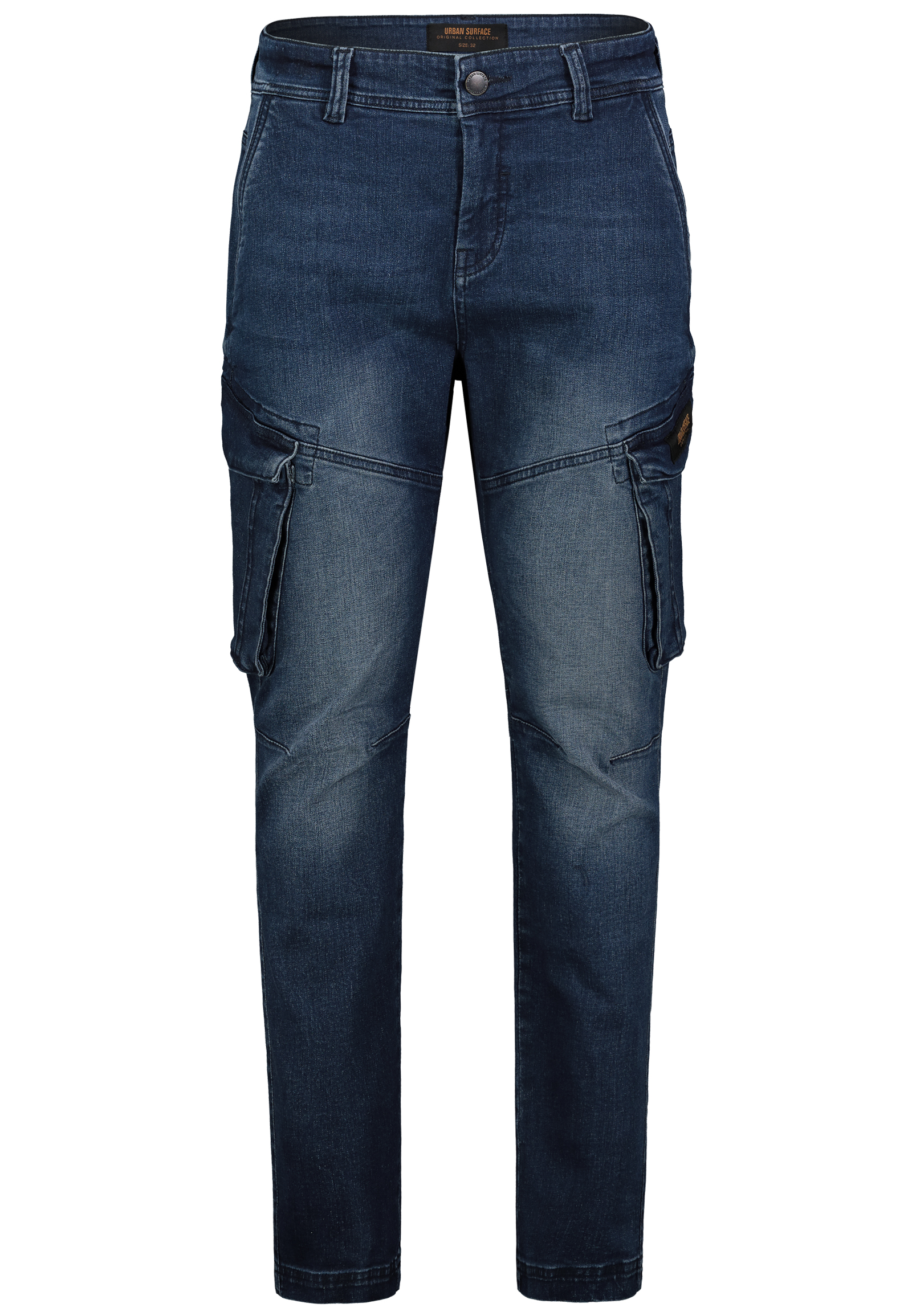 Authentic-St_242_19400_H85062BB62378D272.jpg Jeans mit Cargotaschen und ausgefranstem Detail