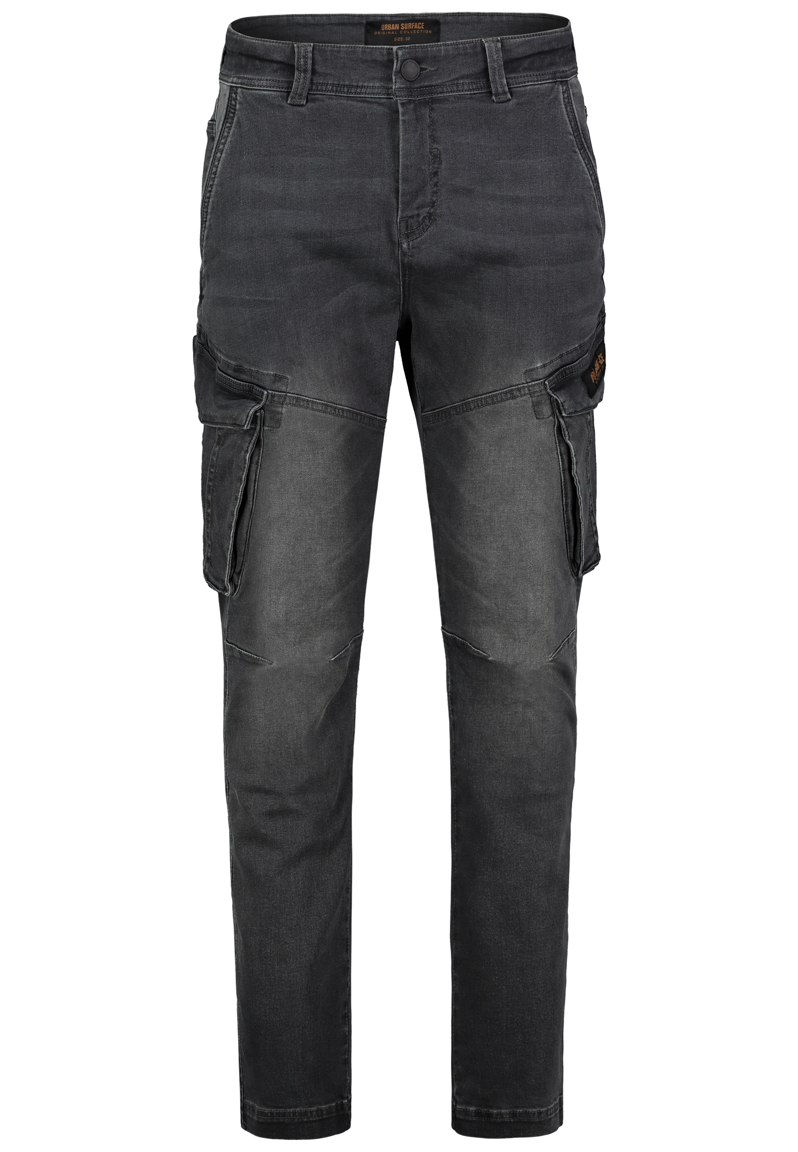 Authentic-St_242_23000_H85062BB62378G124.jpg Jeans mit Cargotaschen und ausgefranstem Detail
