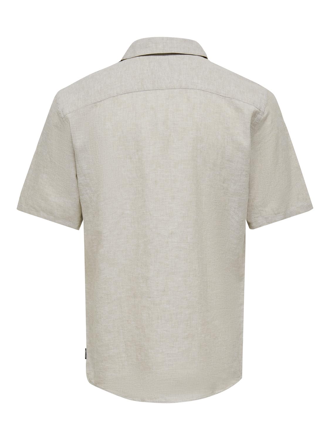 ONLY&SONS_SpringSummer2023_4240201_22025116_2.jpg Leinenhemd mit kurzen Ärmeln und Knopfleiste
