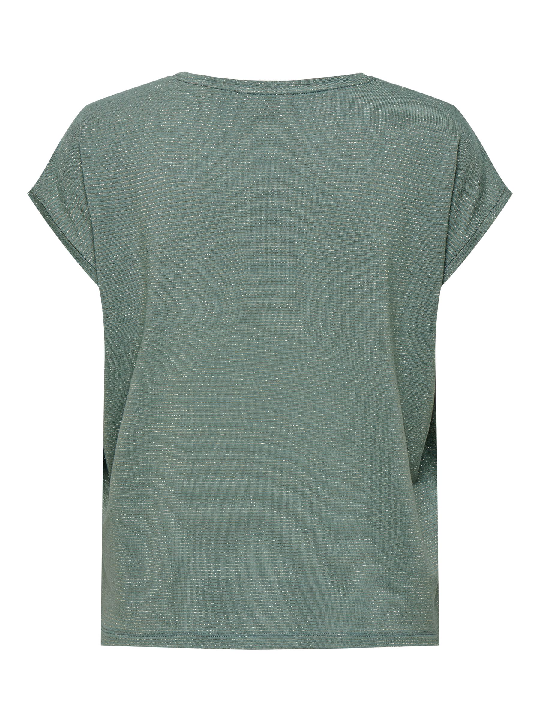 ONLY_Springsummer_4453445_15318422_2.jpg Modisches T-Shirt mit Glitzer Naht Rundhals