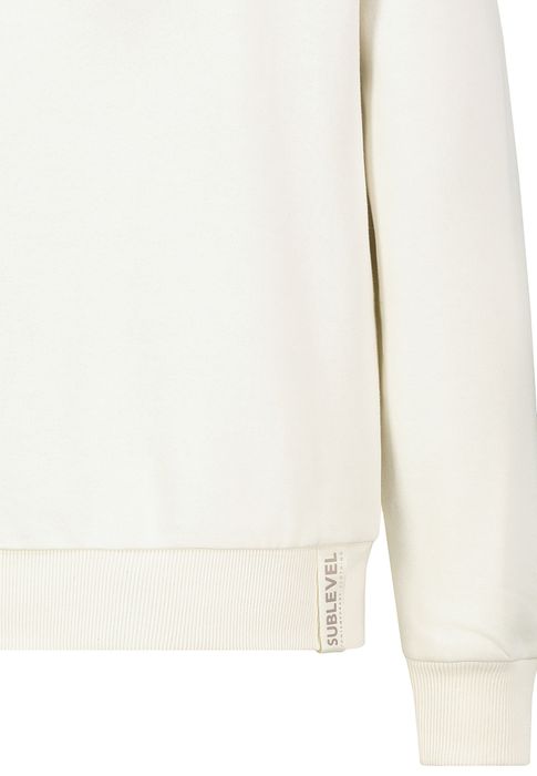 Sublevel Hoodie mit Reißverschluss und Logo-Print – Weiß, Bild 3