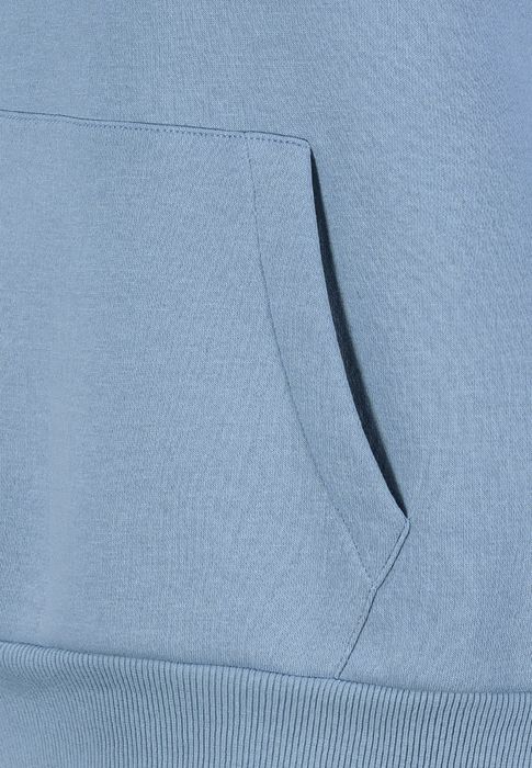 Sublevel Kapuzenpullover mit Kängurutasche und Blumenprint – Blau, Bild 4