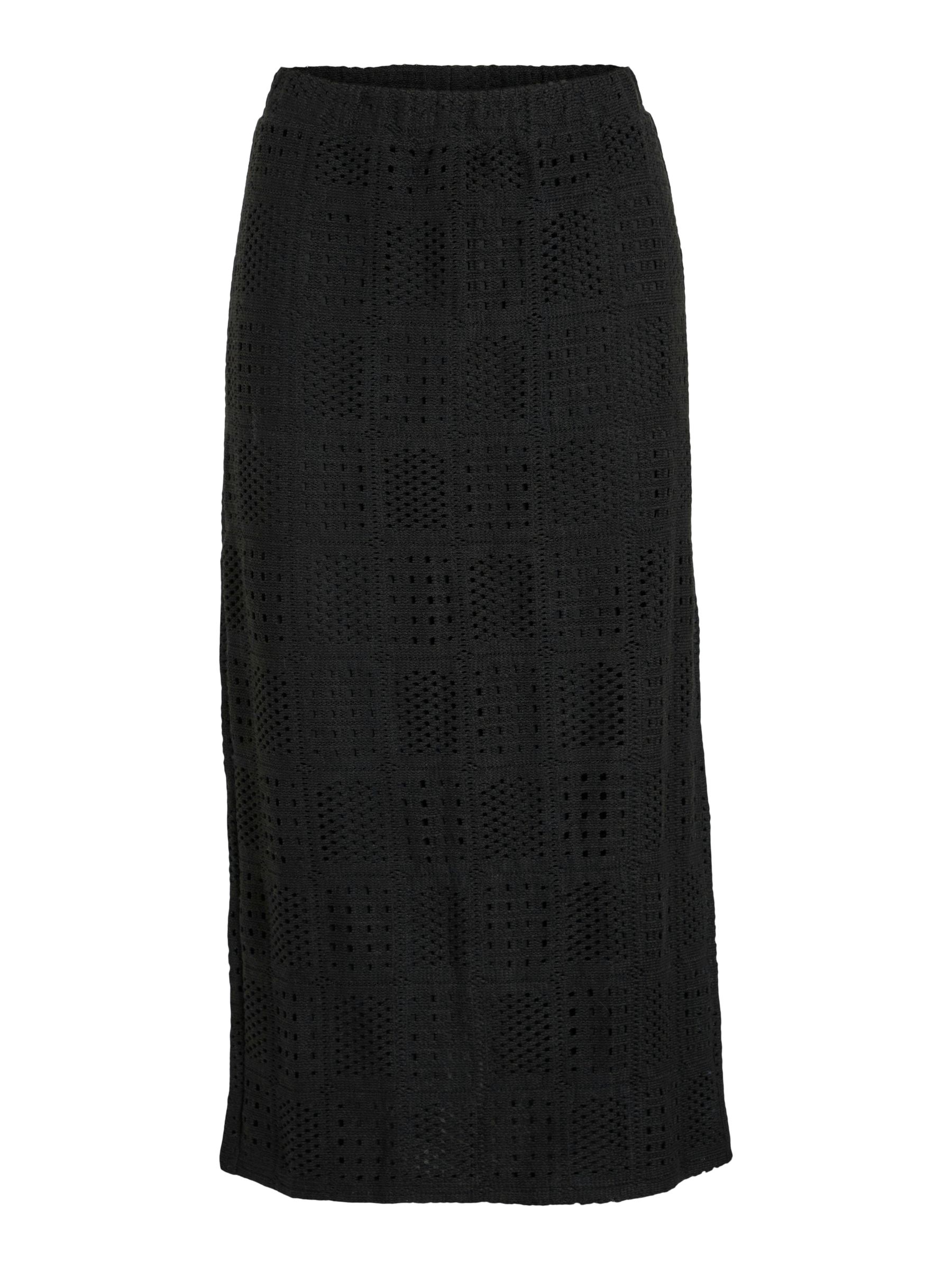 VILA_SpringSummer2025_4736714_14106576.jpg Gemusterter A-Linien Midi-Rock aus Stoff