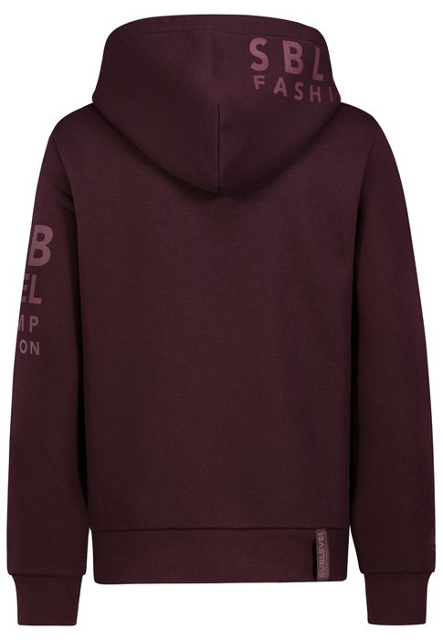 Sublevel Hoodie Kapuzenpullover mit Kängurutasche und Textprint – Rot, Bild 4