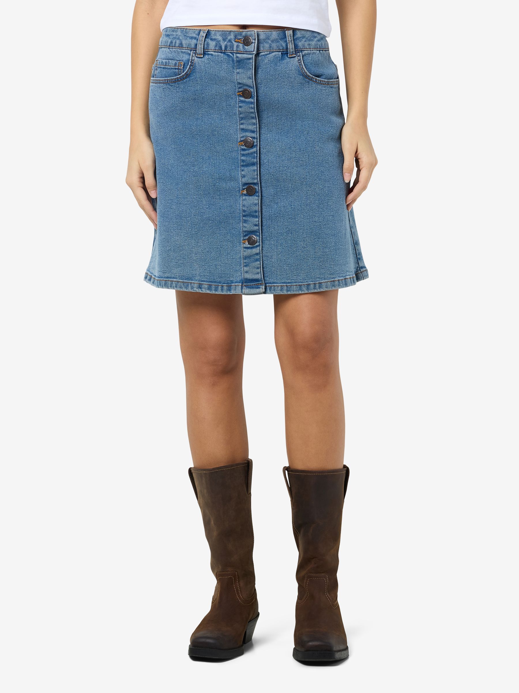 NOISY-MAY_All-year_4682793_27032521_5.jpg Jeansrock mit Knopfleiste und aufgesetzten Taschen