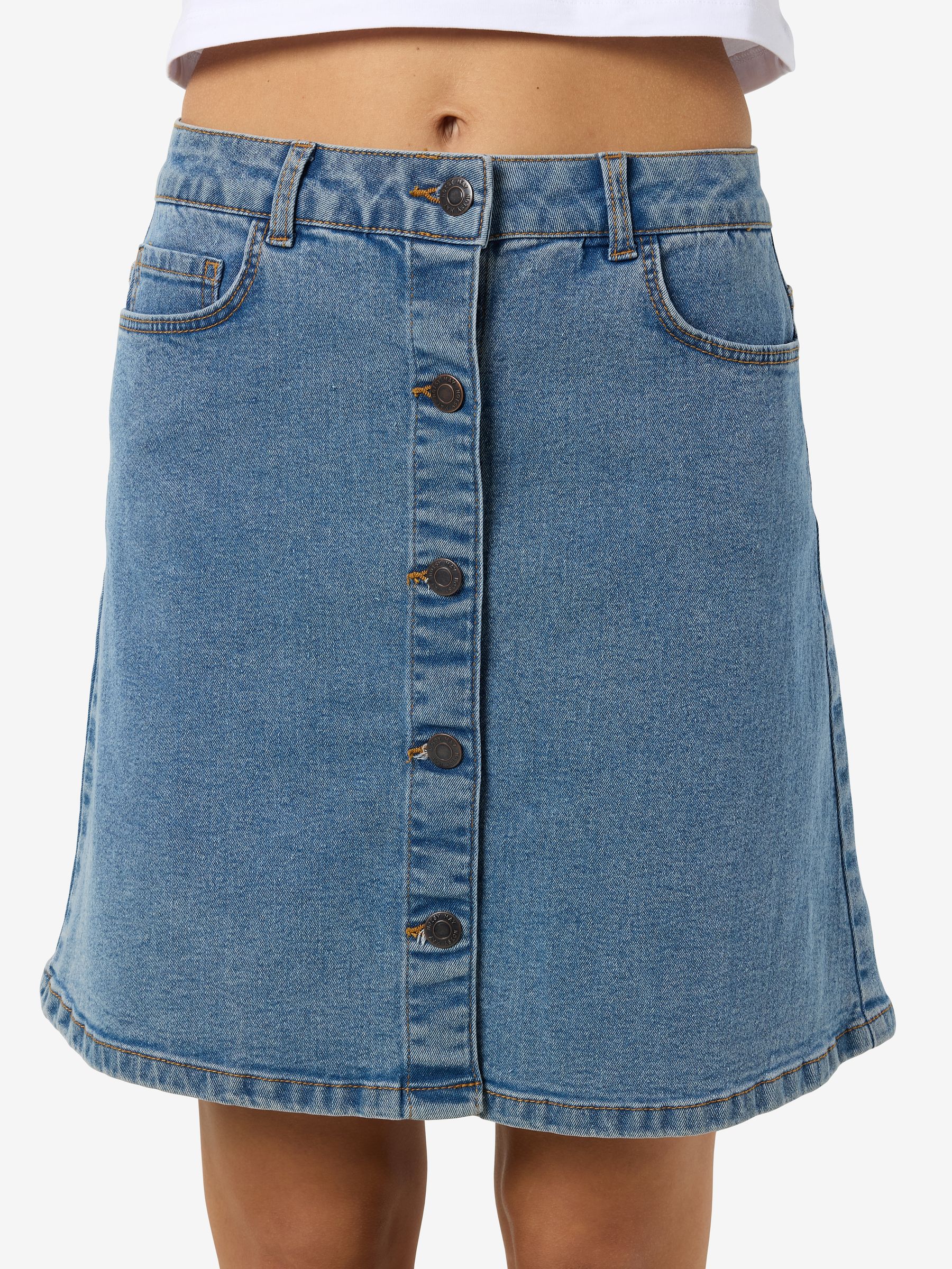 NOISY-MAY_All-year_4682793_27032521_7.jpg Jeansrock mit Knopfleiste und aufgesetzten Taschen