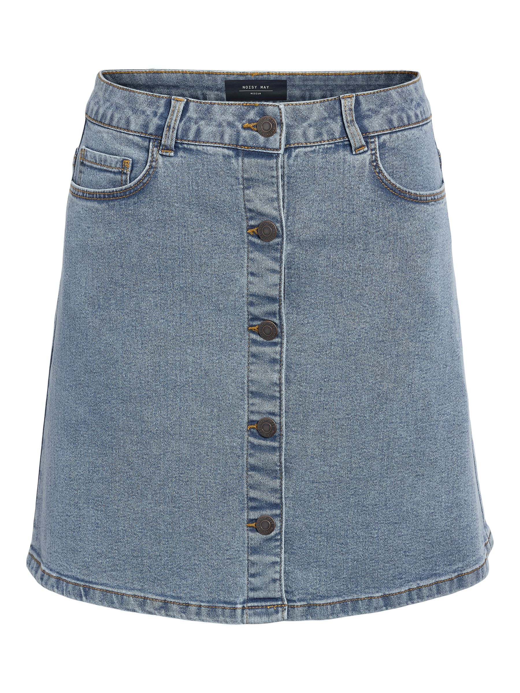 NOISY-MAY_All-year_4682793_27032521.jpg Jeansrock mit Knopfleiste und aufgesetzten Taschen
