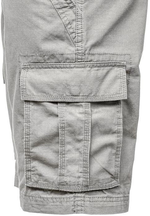 Humy HUMY Kurze Bermuda Hose Cargo Chino Shorts Mit Gürtel A&S – Hellgrau, Bild 3