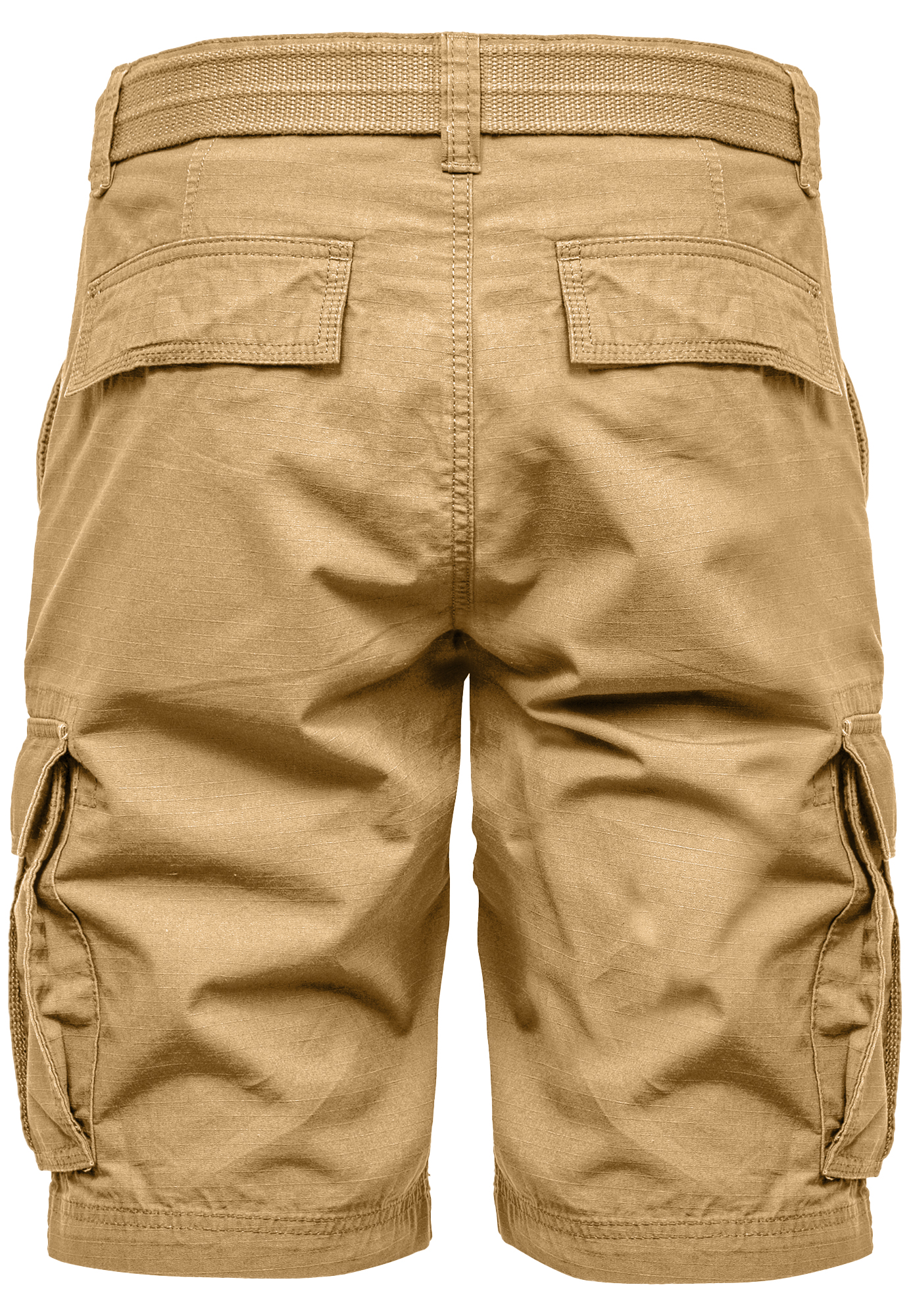 Humy HUMY Kurze Bermuda Hose Cargo Chino Shorts Mit Gürtel A&S – Beige, Bild 2