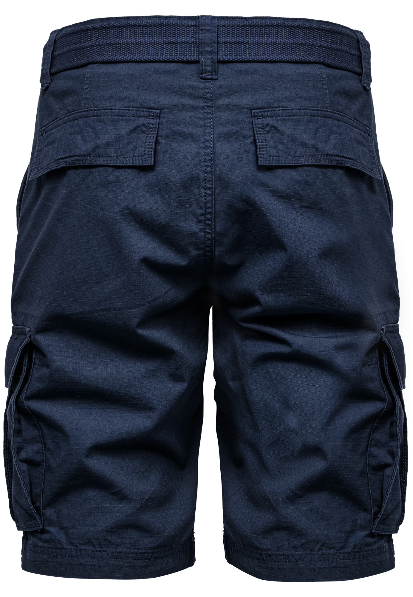 Humy Kurze Bermuda Hose Cargo Chino Shorts Mit Gürtel A&S – Navy, Bild 2