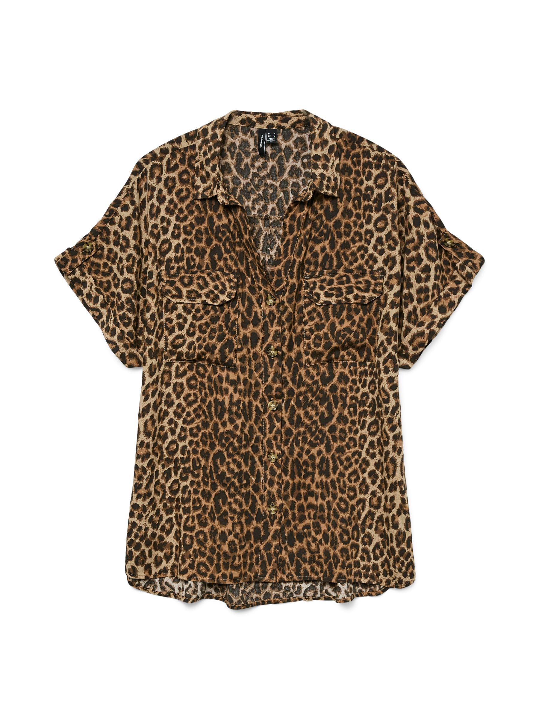 VERO-MODA_Springsummer_4791176_10331923.jpg Leopardenmuster Kurzarmhemd mit Brusttaschen