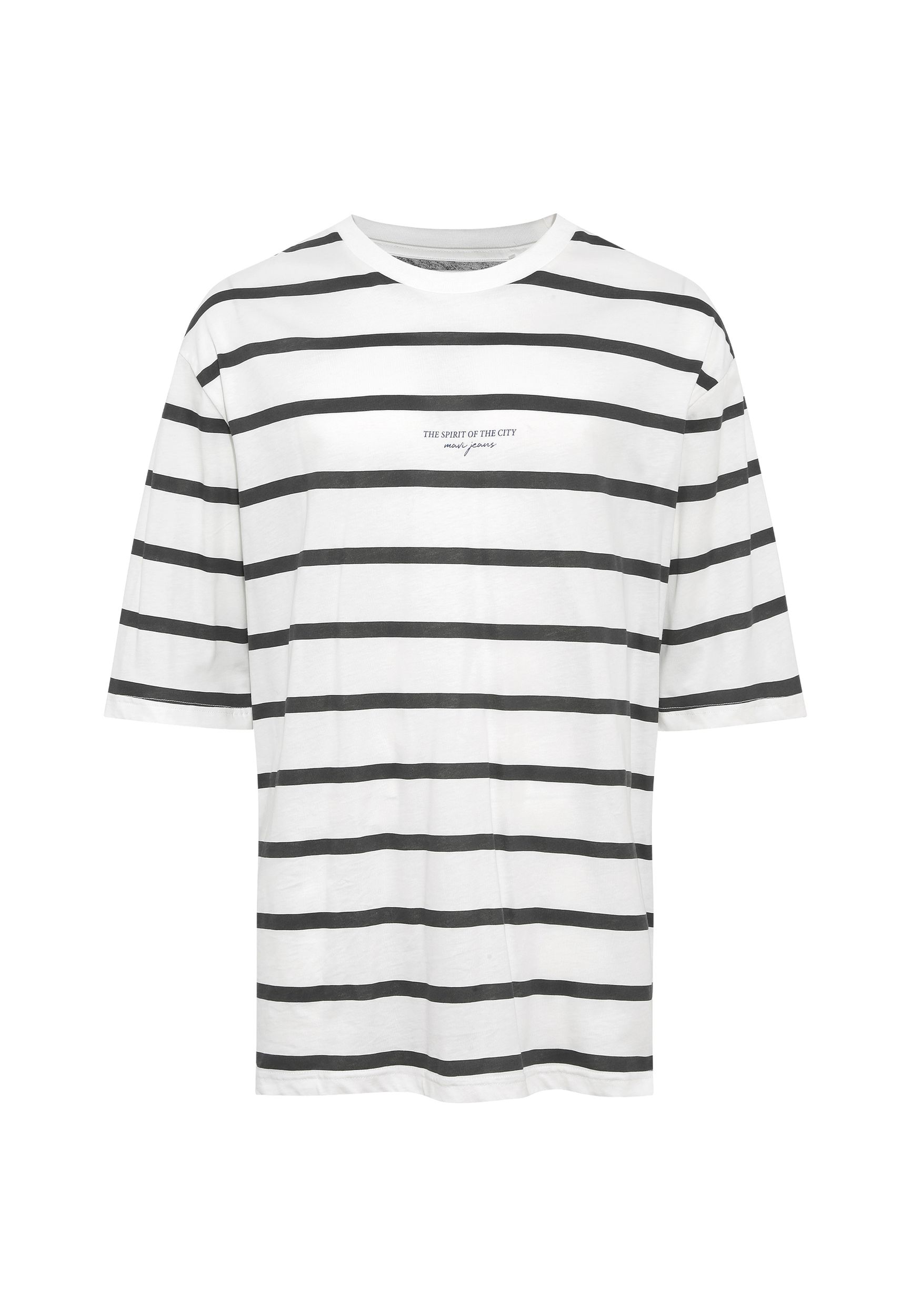 Mavi_25Spring1_antique-white_0612512-70057_5.jpg Gestreiftes T-Shirt mit Oversized-Passform und Rundhalsausschnitt