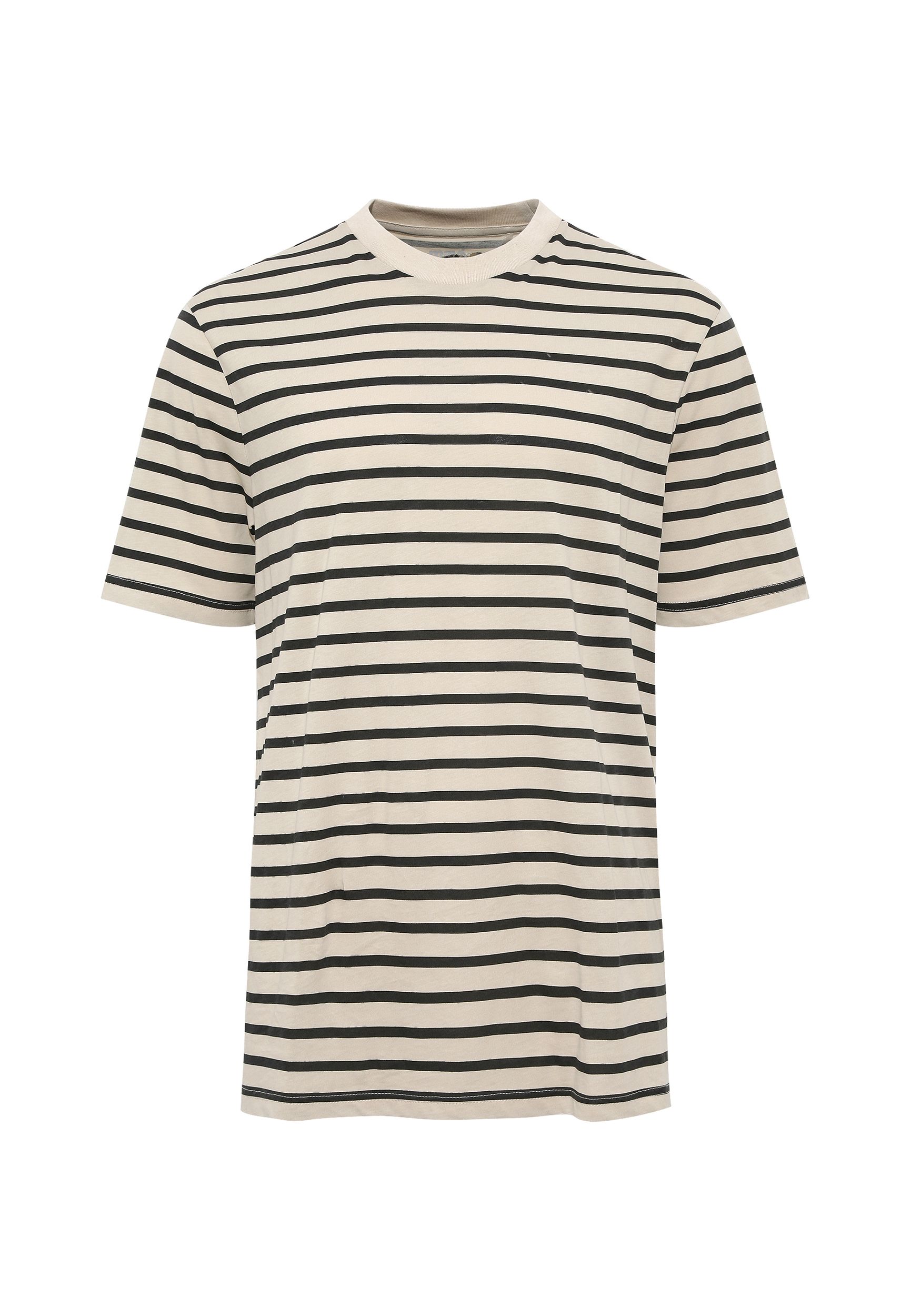 Mavi_25Spring1_pelican_0612515-70322_5.jpg Gestreiftes T-Shirt mit Rundhals und Halb Arm