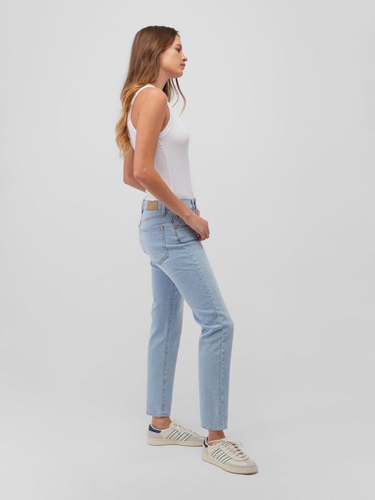 Mavi mavi Gerade High-Waist Jeans Hose mit Five-Pocket-Style – Blau, Bild 5