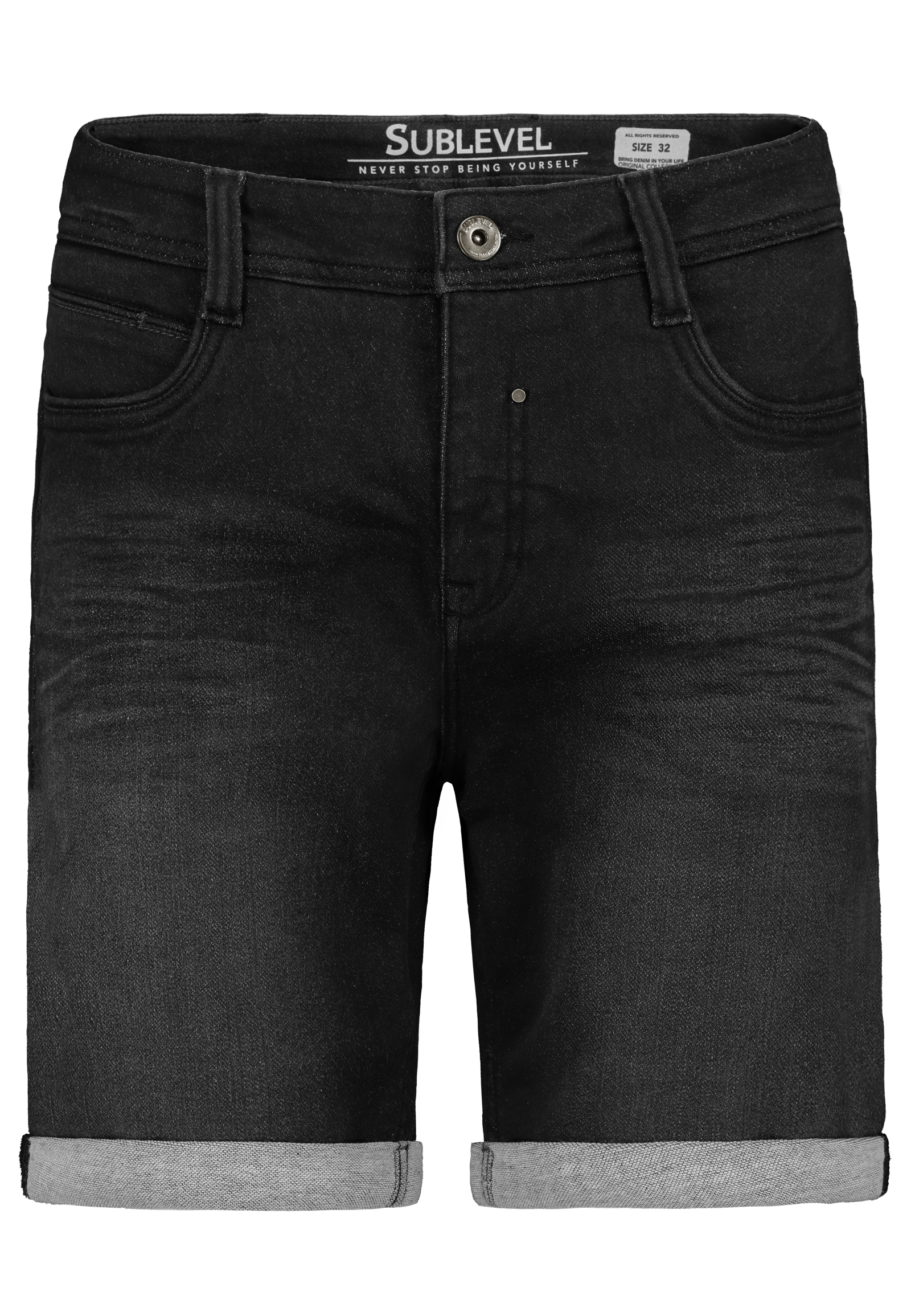 Authentic-St_251_24000_H13245BD61306KB22.jpg Jeans Shorts mit Umschlag Denim Bermuda