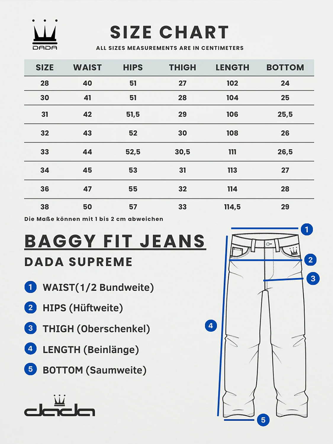 Cargo Baggy Jeans mit Taschen und DADA Stitch Cargo Baggy Jeans mit Taschen und DADA Stitch