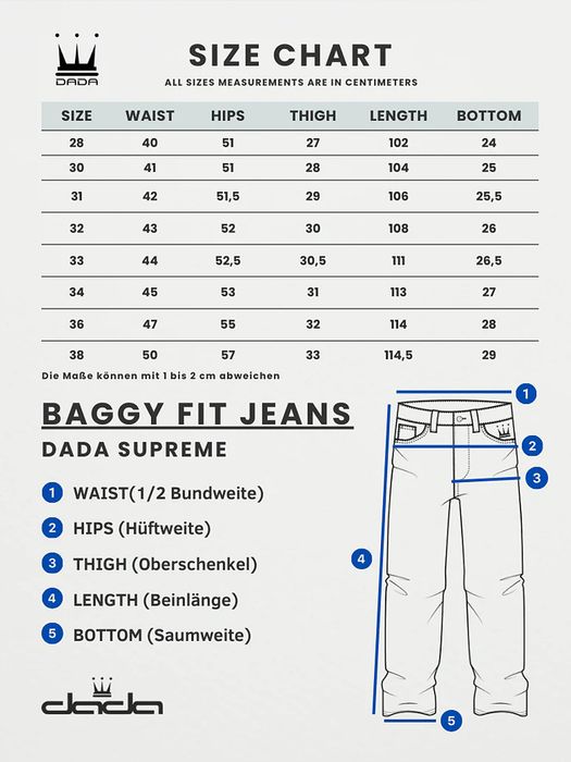DADA Supreme DADA Supreme Cargo Baggy Jeans mit Taschen und DADA Stitch – Hellblau, Bild 7