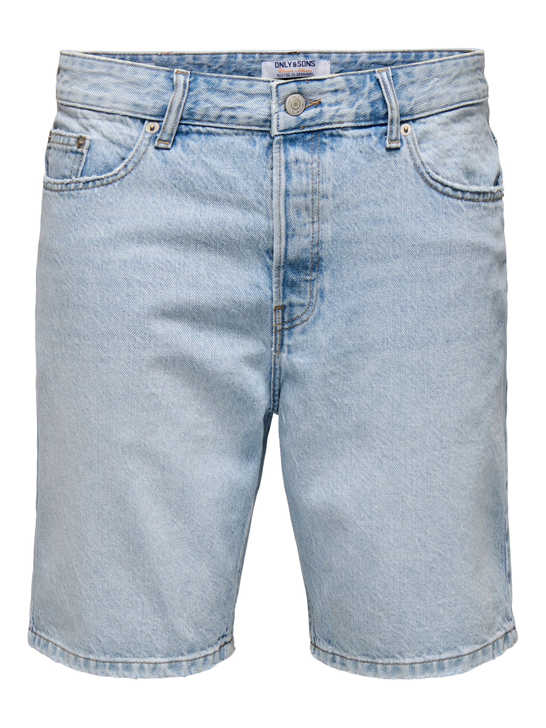 ONLY&SONS_FallWinter2025_4662389_22032041.jpg Sommerliche Denim Bermuda -Shorts mit Umschlag
