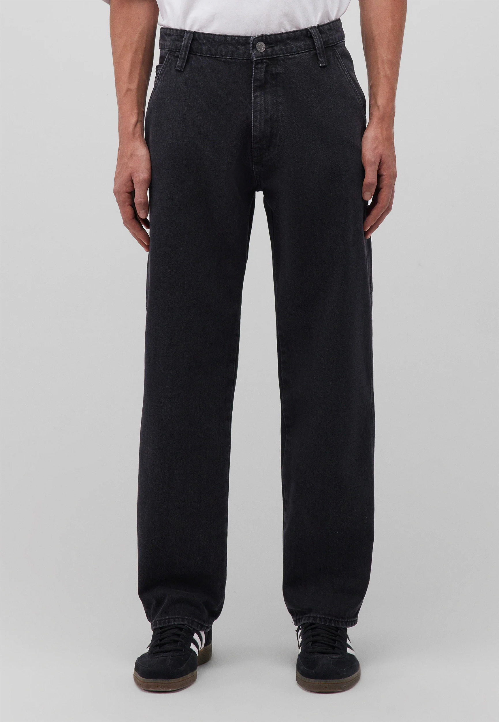 Mavi mavi Denim Jeans Hose mit weitem Bein und Eingrifftaschen – Dunkelgrau, Bild 2