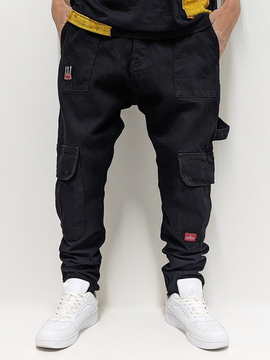 Cargo Baggy Jeans mit Logo Stitching Worker Slim Denim Cargo Baggy Jeans mit Logo Stitching Worker Slim Denim