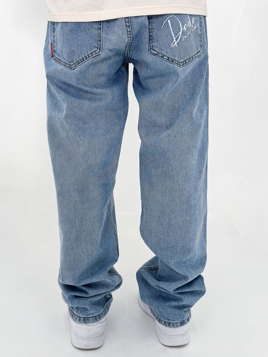 DADA Supreme DADA Supreme Baggy Jeans Loose Fit mit DADA Stickerei – Hellblau, Bild 3