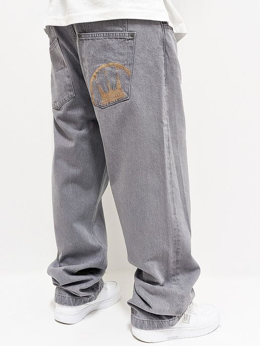 DADA Supreme DADA Supreme Baggy Jeans mit Handytasche Urban Denim Pants – Grau, Bild 3