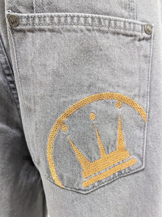 DADA Supreme DADA Supreme Baggy Jeans mit Handytasche Urban Denim Pants – Grau, Bild 4