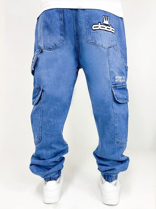 DADA Supreme DADA Supreme Worker Baggy Jeans Blau im Cargo-Look – Blau, Bild 4