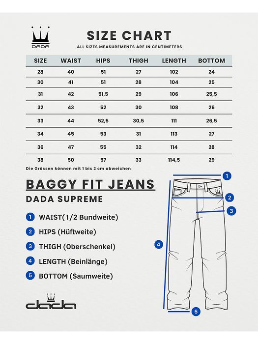 DADA Supreme DADA Supreme Worker Cargo Jeans Baggy Fit Cuffed Utility Patches – Schwarz, Bild 4